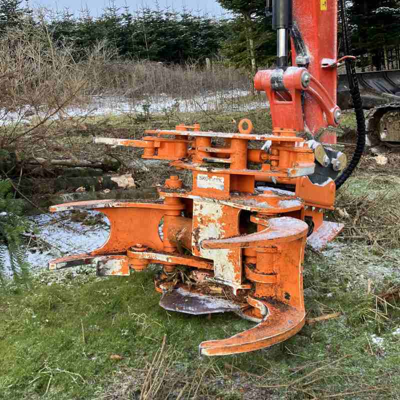 axer 540 fældehoved på gravemaskine skovmek